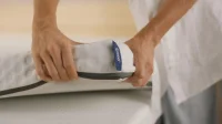 Sv. šedá kontinentální postel Emma Premium boxspring 200x200 (typ I)