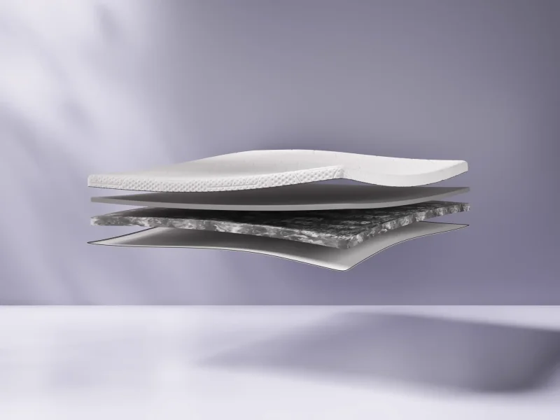 Sv. šedá kontinentální postel Emma Premium boxspring 200x200 (typ I)