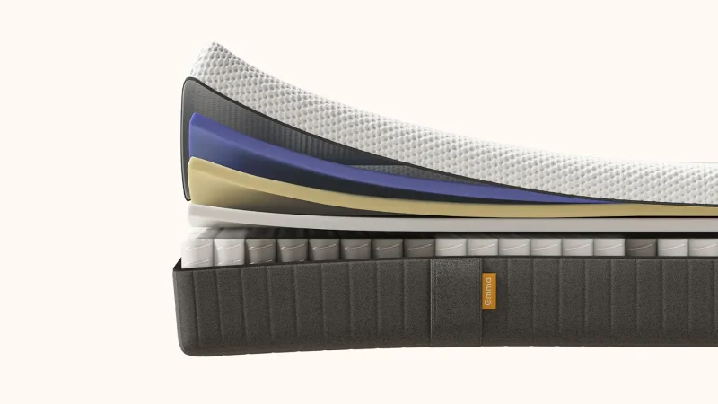 Sv. šedá kontinentální postel Emma Premium boxspring 200x200 (typ I)