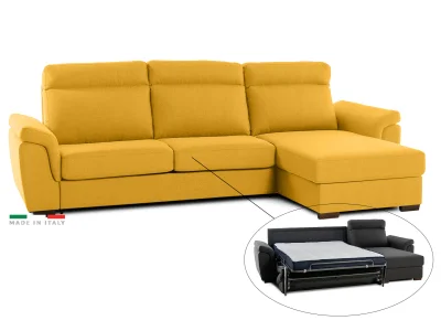 Rohová sedacia súprava na každodenné spanie AZZURRA br. FIORELLO s rozkladom