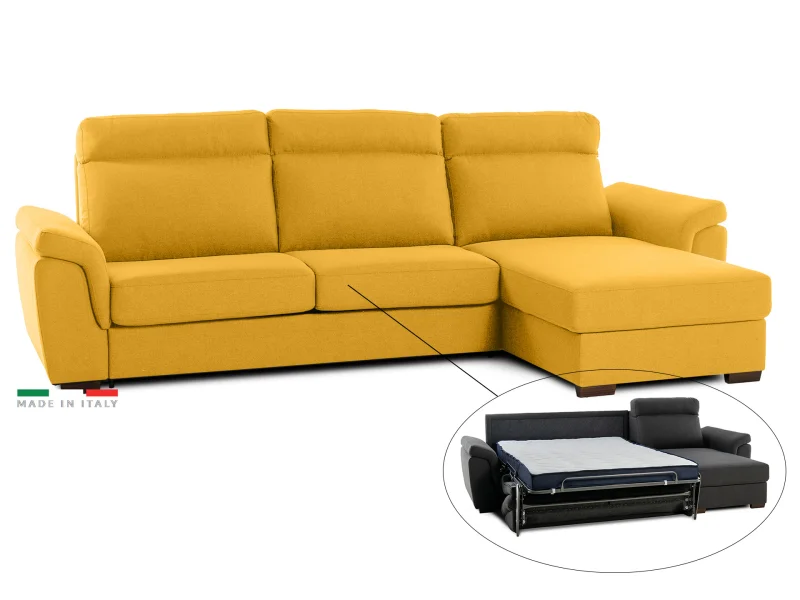 Rohová sedacia súprava na každodenné spanie AZZURRA br. FIORELLO s rozkladom