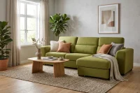 Rohová sedacia súpravana každodenné spanie FELYNE br. FELYNE s rozkladom