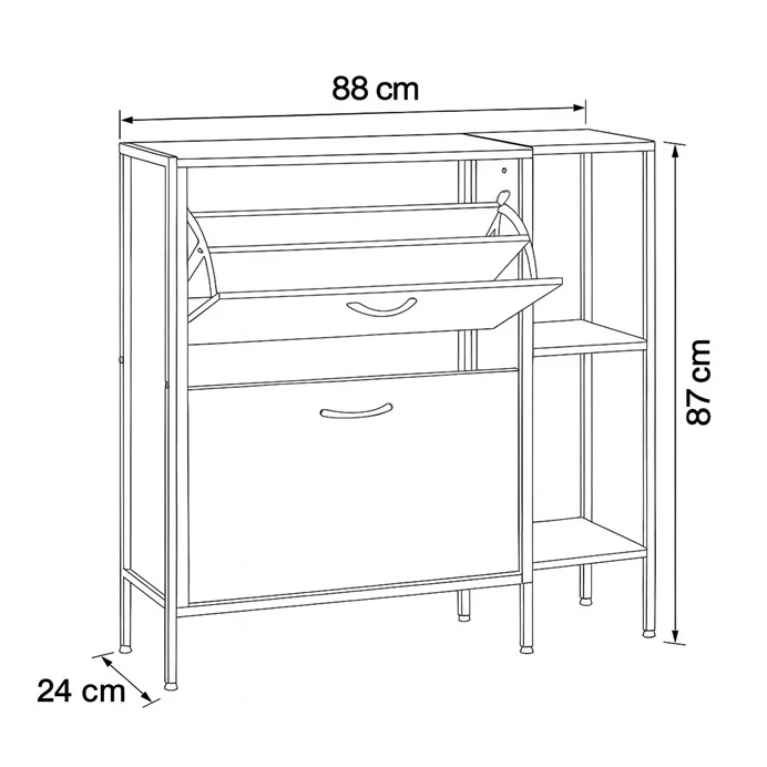 Botník MDF Dub - 2/3