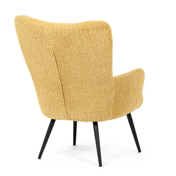 Pohodlné kreslo ušiak NORDIC Žlté