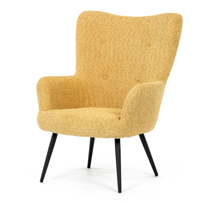 Pohodlné kreslo ušiak NORDIC Žlté