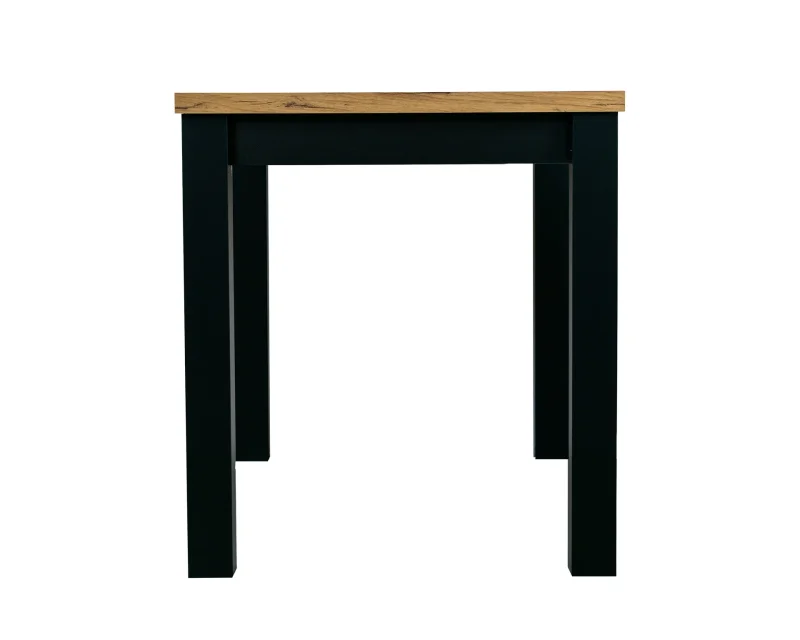 Jídelní stůl COBALT 80x80 - dub wotan / černá