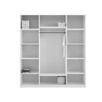 Moderná šatníková skriňa NICEA 160 – Hlínová béžová