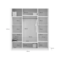 Moderná šatníková skriňa NICEA 160 – Hlínová béžová