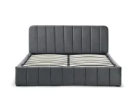 Posteľ AVENA 160 tm. šedá