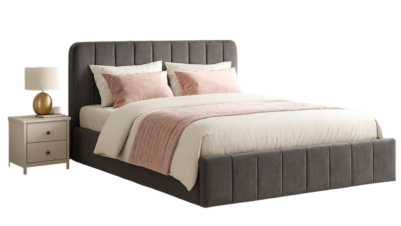 Posteľ AVENA 160 tm. šedá