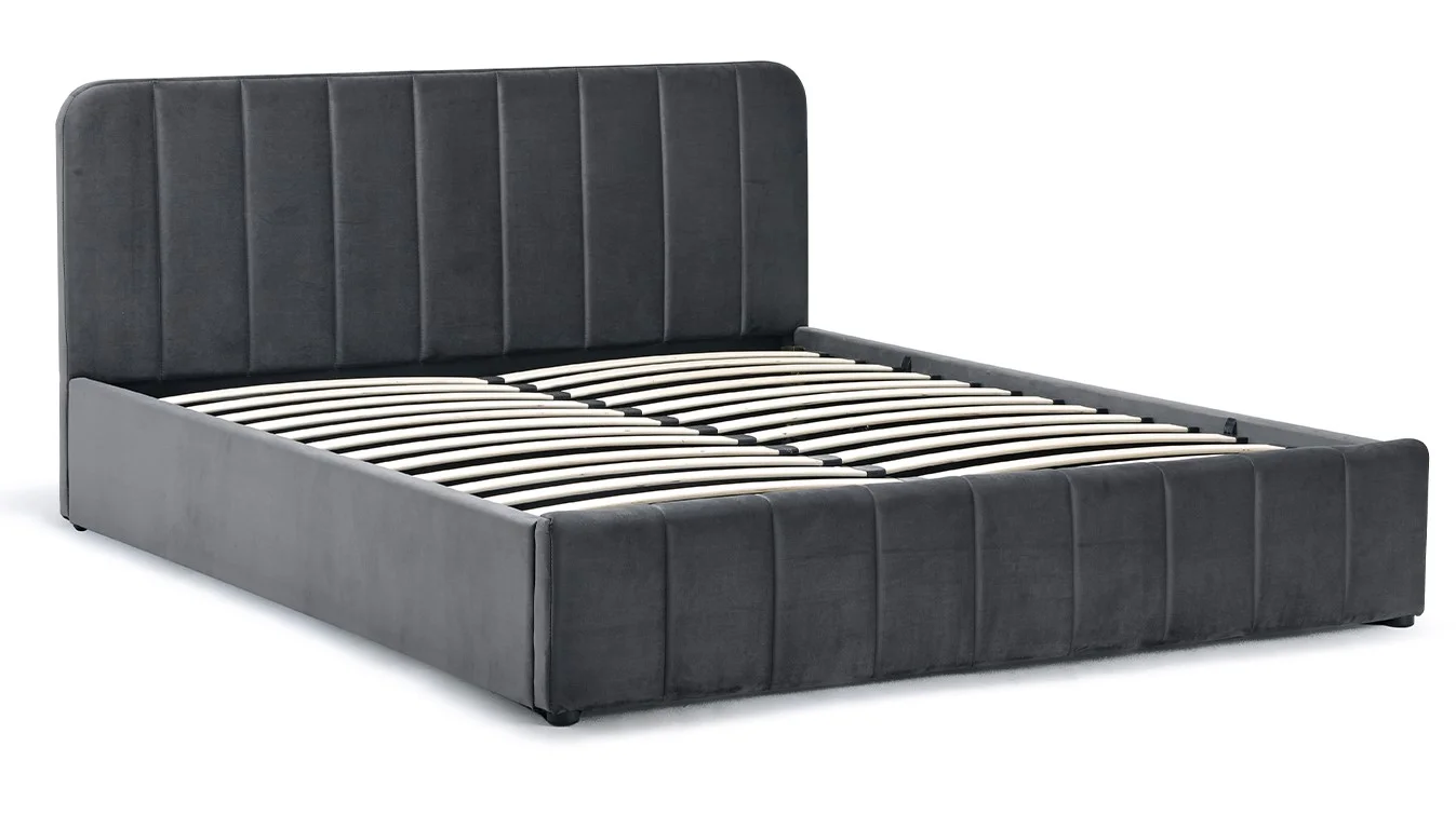 Posteľ AVENA 160 tm. šedá