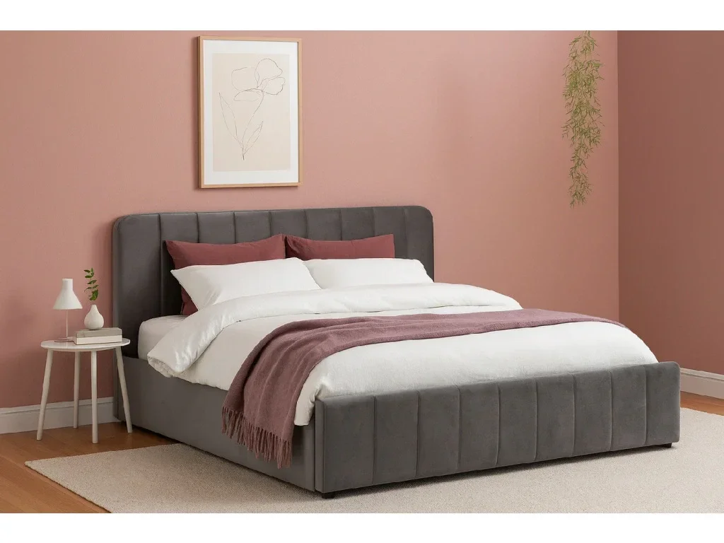 Posteľ AVENA 140 tm. šedá