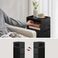 Úzky nočný stolík so zásuvkami