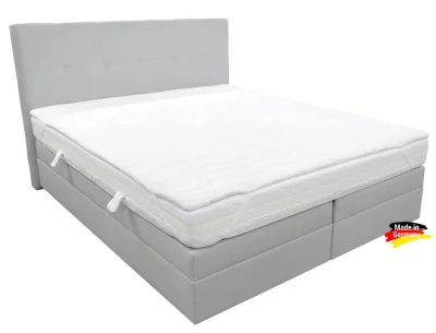 Kontinentálna posteľ Emma Premium Home boxspring 200x160 sv. sivá s úložným priestorom