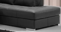 Kožená sedací souprava s rozkladem na každodenní spaní ALEXIE - rohová