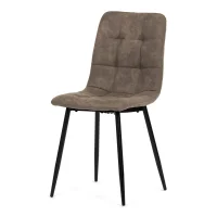 Židle jídelní, hnědá látka cowboy, nohy černý kov