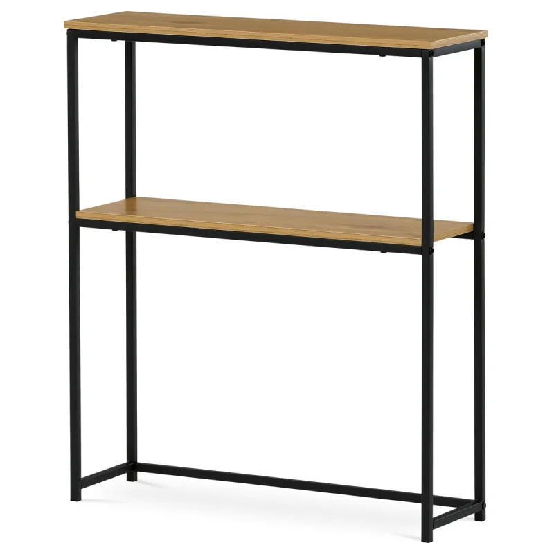 Konzolový stolek s policí, 70x20x82 cm, dekor dikový dub