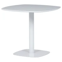 Stůl jídelní, 80x80x71 cm, MDF, kov, bílá