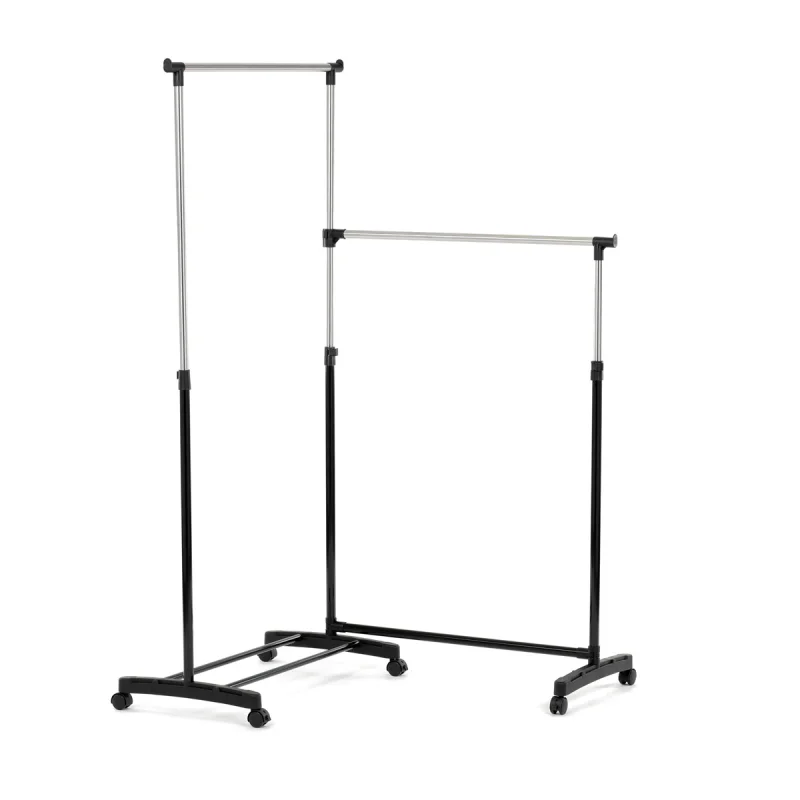 Věšák dvouramenný, černý plast.