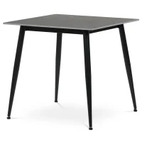 Stůl jídelní, 80x80x76 cm, keramika, kov, šedá, černá