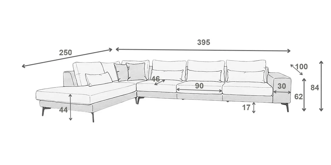 Moderní rohová sedací souprava NICOLE XXL