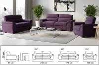 Sedací sestava ROSSO II 3+2+1