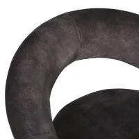 Designová barová židle se sametovým sedákem a černou podstavou