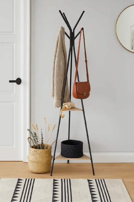 Věšák LINEA černá/natural