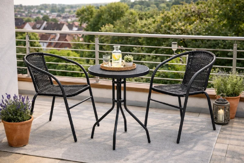 Balkonová sestava BISTRO SET černá