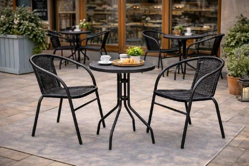 Balkonová sestava BISTRO SET černá