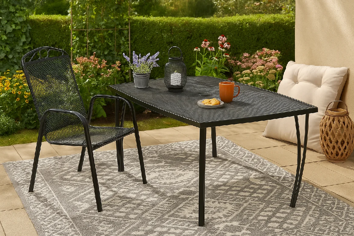 Ocelové zahradní křeslo ZUNO-31 černá