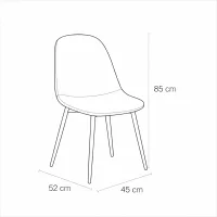 Jídelní stůl Scandinavia 120 + 4ks jídelní židle Marie žlutá
