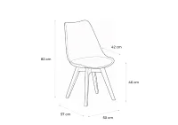Jídelní stůl SCANDINAVIA 105 cm + 4 ks jídelní židle SCANDINO černá