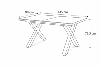 Jídelní stůl EBON + 4ks jídlení židle ENZO bílá