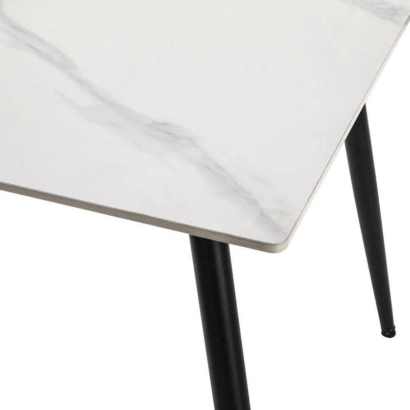 Jídlení stůl Ceramon 120 bílá + 4ks jídelní židle TINO černá