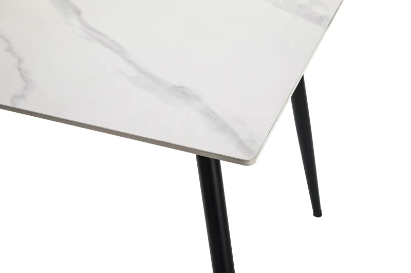 Jídelní stůl CERAMON 120 bílá + 4ks jídelní židle MARIE zelená