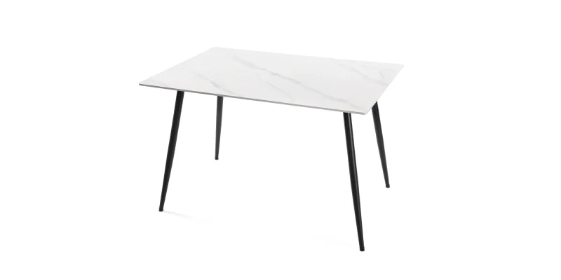 Jídelní stůl CERAMON 120 bílá + 4ks jídelní židle MARIE zelená