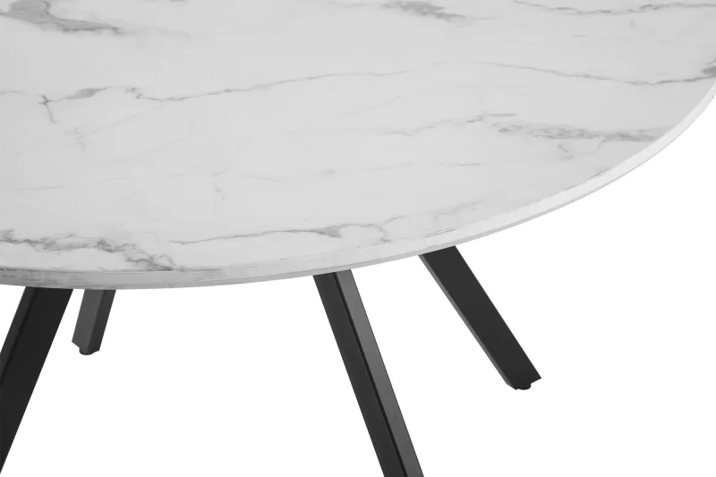 Jídelní stůl GYRUS 120 bílá + 4ks jídelní židle SIENA černá