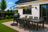 Zahradní hliníkový stůl HAVANA 205 černá