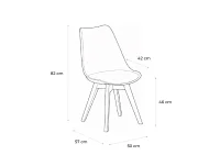Jídelní stůl SCANDINAVIA 105 cm + 4 ks jídelní židle SCANDINO černá
