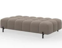 Ferivo prošívaná taška na nožičkách, béžový plyš