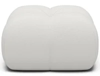 Čalouněný taburet Covio, bílý samet