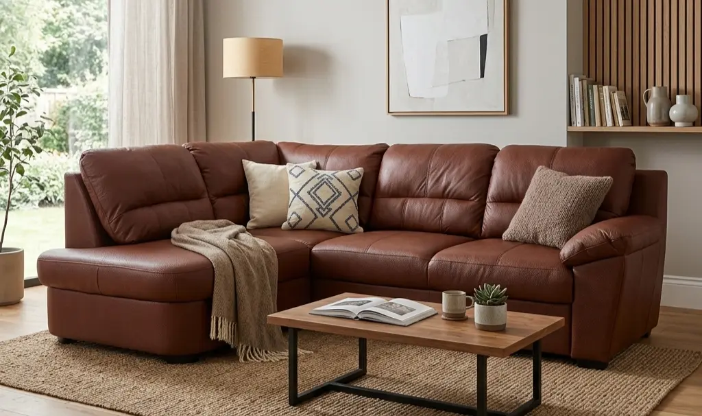 Kožená rohová sedacia súprava MALAGA