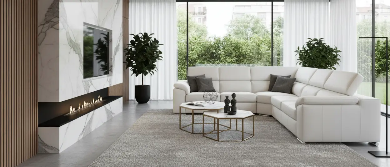 Kožená rohová sedacia súprava LOREN II XL