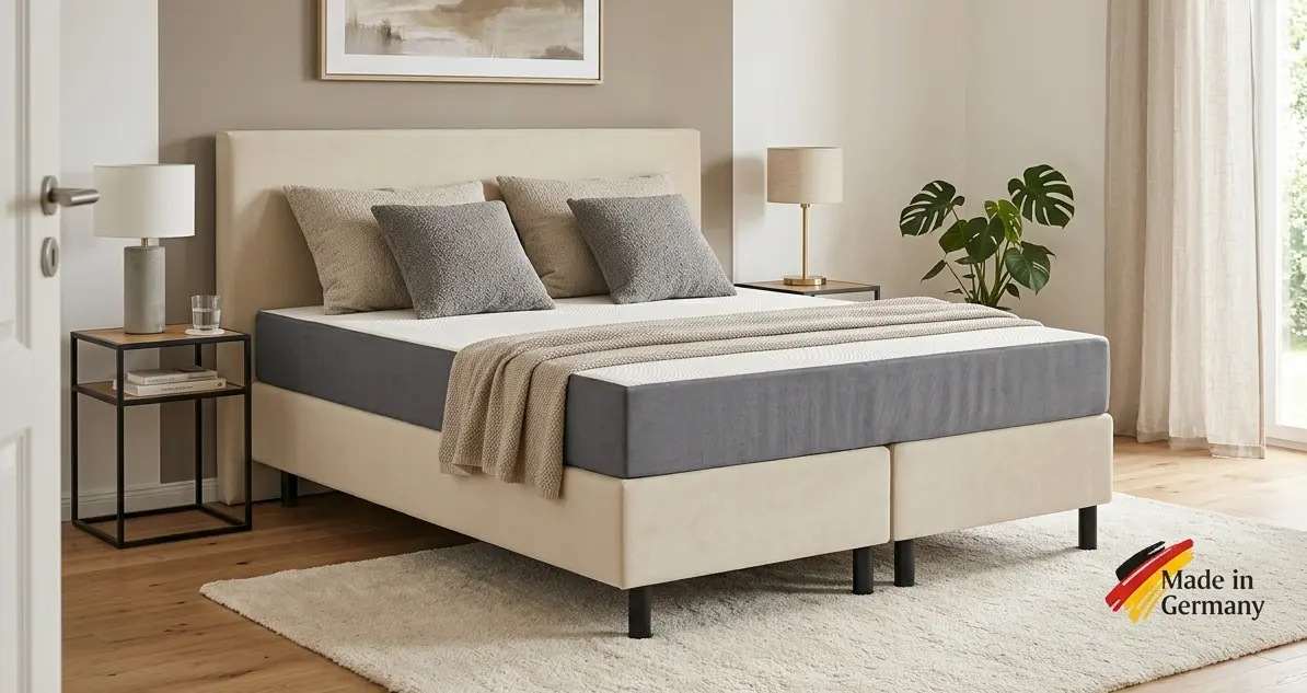 Kontinentálna posteľ Emma Classic boxspring ONE 200x180 krémová