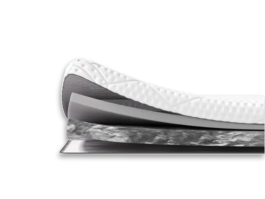 Šedá kontinentální postel Emma Premium boxspring 200x200 (typ II)