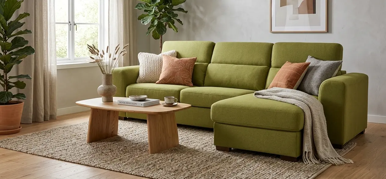 Rohová sedacia súpravana každodenné spanie FELYNE br. FELYNE s rozkladom