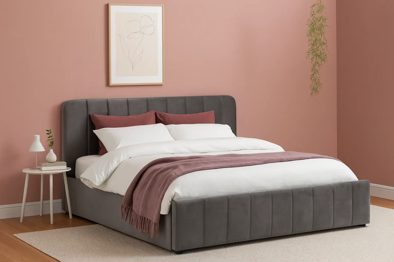 Posteľ AVENA 140 tm. šedá