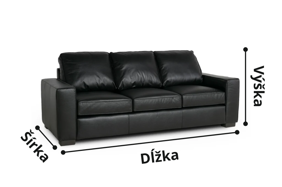 Ako si vybrať koženú sedačku. Rozmery koženej sedačky. Sedačka rozmery