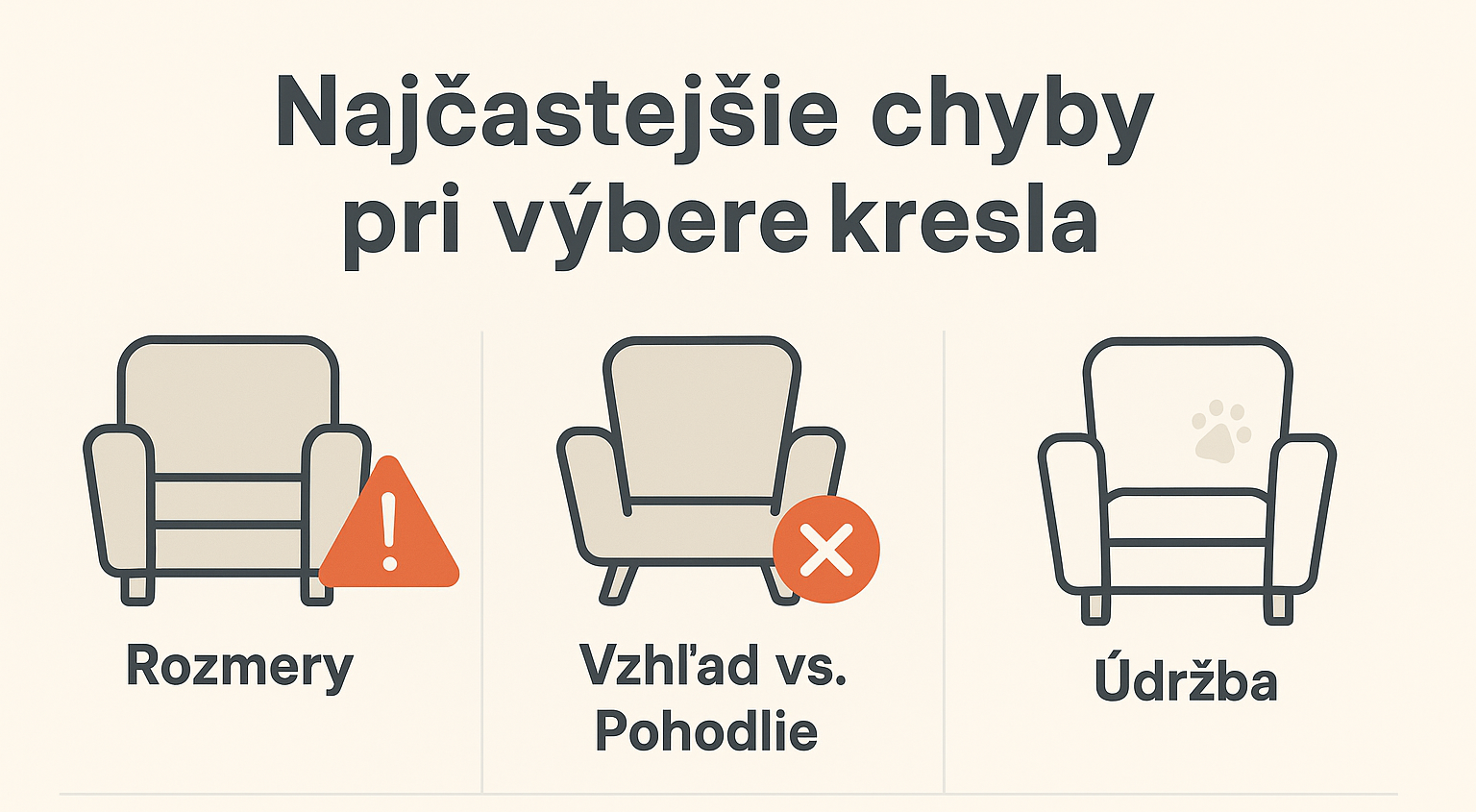 Ako si vybrať kreslo - najčastejšie chyby pri výbere kresla.